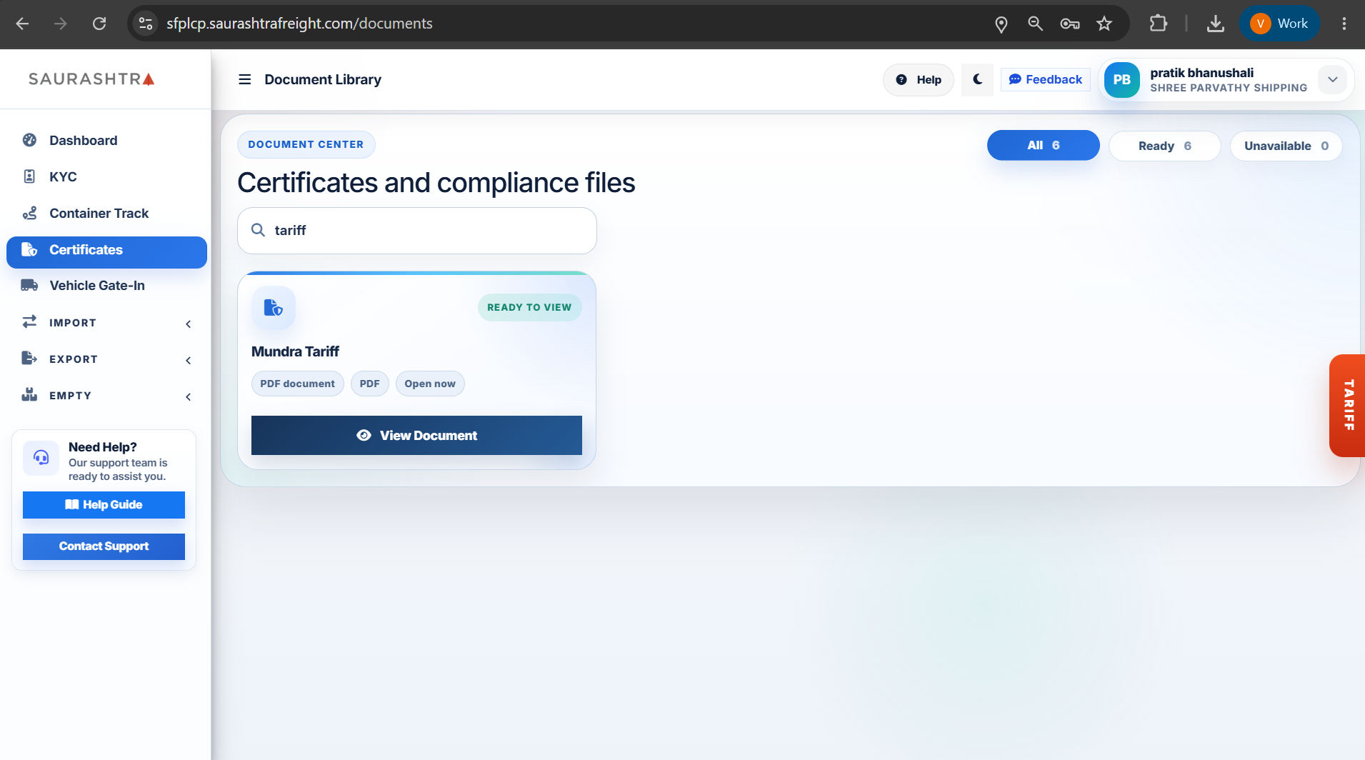Search & Filter Certificates