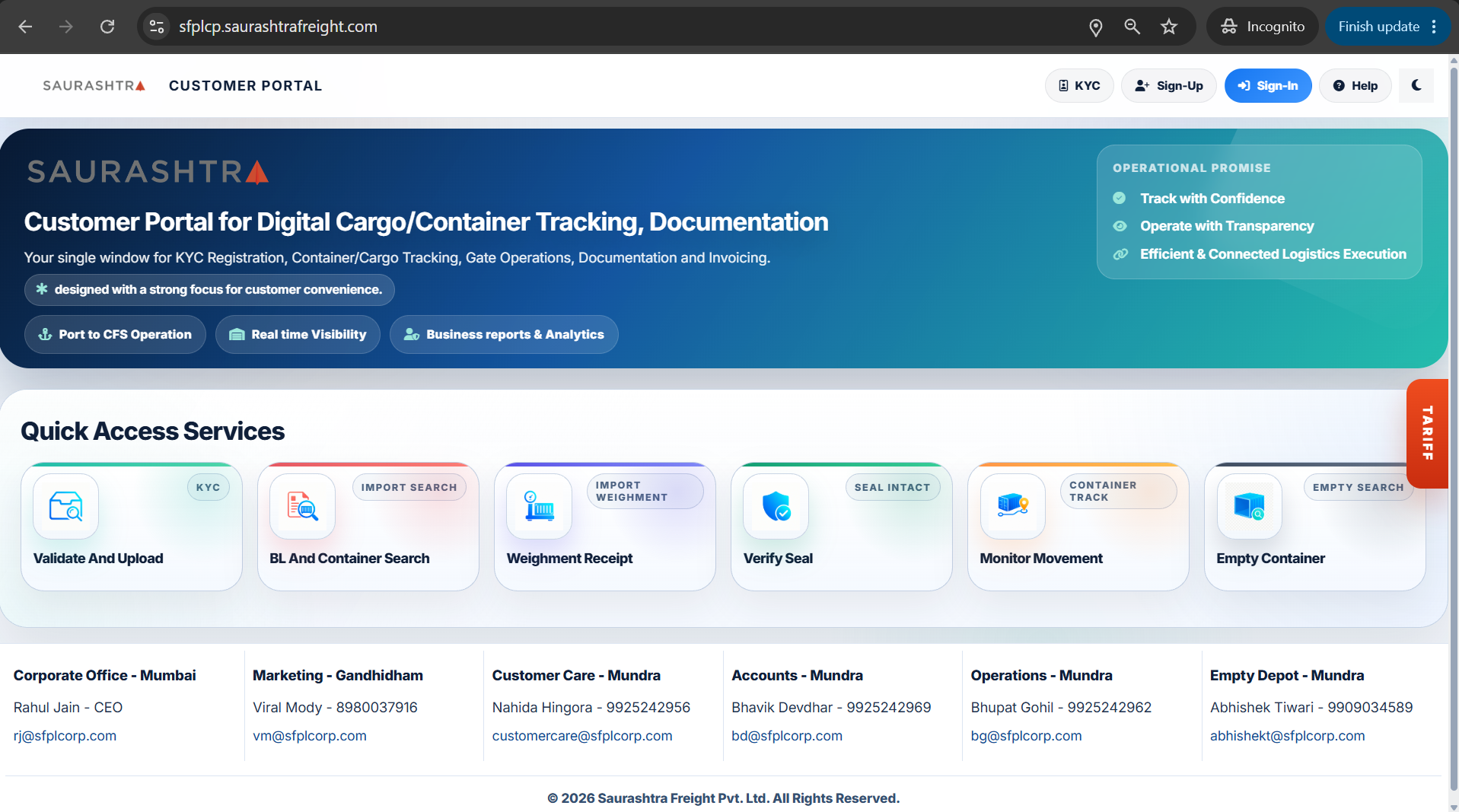 Landing Page Overview