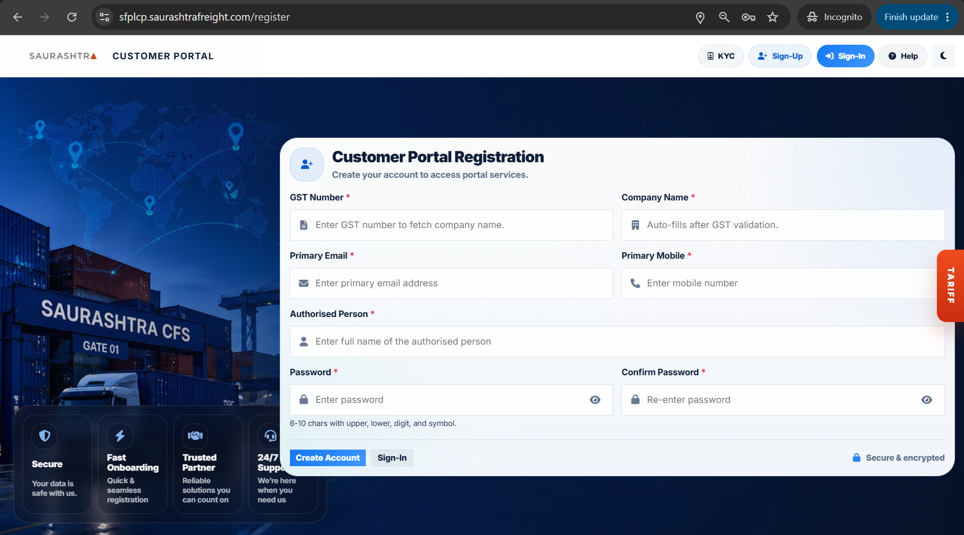 Sign-Up Registration Form